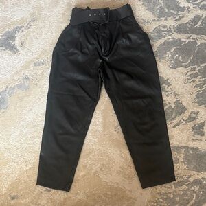 Women’s Black Leather Pants